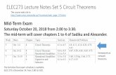 ELEC273 Lecture Notes Set 5 Circuit Theoremstrueman/elec273files/ELEC273_5_2… · Chapter 4 Circuit Theorems. The test lasts 90 minutes and there will be four questions. Circuit