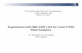 Experiences with MELCOR 1.8.6 for Level 2 PSA Plant Analyses · 2019-02-22 · Introduction PSA Level 2 is being performed at GRS for the Argentinean Pressurized Heavy Water Reactor