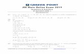 JEE Main Online Exam 2019 - Career Pointcareerpoint.ac.in/studentparentzone/2019/jee-main/JEE... · 2019-04-18 · JEE Main Online Paper JEE Main Online Exam 2019 Questions & Solutions