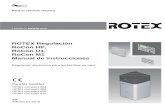 ROTEX Regulación RoConU1, Manual de instrucciones...ROTEX Regulación RoCon HP, RoConU1, RoConM1 Manual de instrucciones Regulación electrónica para las bombas de calor Para los