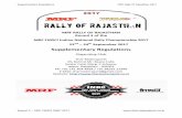 MRF RALLY OF RAJASTHAN F · 2017-08-31 · Supplementary Regulations MRF Rally Of Rajasthan 2017 Round 3 – MRF FMSCI INRC 2017 6 Official Notice Board - Rally HQ, Hotel Fortune