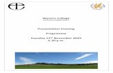 Presentation Evening Programme Tuesday 17th November …wyverncollege.wilts.sch.uk/wp-content/uploads/2015/...Presentation Evening Programme Tuesday 17th November 2015 6.30 p.m. Order