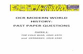 OCR MODERN WORLD HISTORY: PAST PAPER QUESTIONS · 2018-11-15 · PAST PAPER QUESTIONS PAPER 1: THE COLD WAR, 1945-1975 and GERMANY, 1918-1945 . 2 WHO WAS TO BLAME FOR THE COLD WAR?