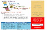 Recess / Outdoor Play · Web viewTable for overall flyer layout ELEMENTARY CAMP 2020 Registered with the state of Maryland Excellent Facilities Qualified Counselors and Teachers Early