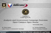 Analysis and Assessment Campaign Overview …...UNCLASSIFIED UNCLASSIFIED The Nation’s Premier Laboratory for Land Forces Analysis and Assessment Campaign Overview Open Campus Open