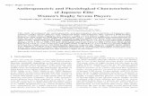 Anthropometric and Physiological Characteristics of …Anthropometric and Physiological Characteristics of Japanese ... ... The