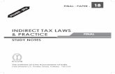 INDIRECT TAX LAWS & PRACTICE€¦ · OBJECTIVES To gain expert knowledge about the indirect tax laws in force and the relevant rules and principles emerging from leading cases, to