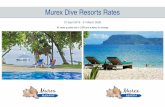 Murex Dive Resorts Rates · 2019-04-01 · • Murex Dive Resorts will hold a reservation for up to seven days to allow time for deposit transaction • If deposit is not received