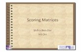 Scoring Matrices - Biological computing · 2017-06-28 · searching programs compare sequences to each other as a series of characters. All algorithms (programs) for comparison rely