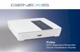 SSID: Genexis-xxxx WiFi-Key: · 2.4GHz 5GHz Internet Status WPS Status Internet 2.4GHz button 5GHz button WPS button Router range Pulse placement Pulse range The Pulse can be used