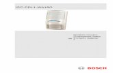 ISC-PDL1-WA18G - Bosch Security Systemsresource.boschsecurity.com/documents/Verbose_ISC_PDL1_WA1_In… · ISC-PDL1-WA18G Installation Instructions Professional Series EN TriTech+