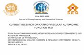 CURRENT RESEARCH ON CARDIO VASCULAR AUTONOMIC FUNCTION TEST · current research on cardio vascular autonomic function test dr.m.rajajeyakumar.mbbs,md(jipmer),msc(yoga),ccebdm (phfi)