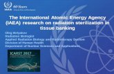 The International Atomic Energy Agency (IAEA) research on radiation sterilization … · 2017-04-25 · The International Atomic Energy Agency (IAEA) research on radiation sterilization