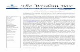 The Wisdom Box - Satir Pacific...2 Where Have All the Flowers Gone By Dr. John Banmen, Director of Training It is the month of Virginia Satir’s Birthday. She would have celebrated