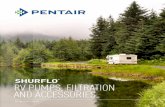 Pentair Shurflo RV Pumps, Filtration and Accessories Catalog · FRESH WATER PUMPS Thermoplastic Elastomer (TPE) Baseplate Superior Dampening and Vibration Resistance Thermal Overload