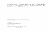 D-Theory Formulation of Quantum Field Theories and Application … · 2011-02-14 · D-Theory Formulation of Quantum Field Theories and Application to CP(N−1) Models Inauguraldissertation