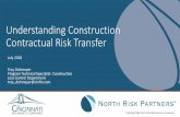 Understanding Construction Contractual Risk Transfer · 2018-12-21 · Understanding Construction Contractual Risk Transfer July 2018 Troy Dohmeyer Program Technical Specialist- Construction
