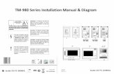 TM-980 Series Installation Manual & Diagram · 22mm 105mm == a 1 I ODD N- Cr)e N ODD Speaker adjust , a N ODD Outdoor unit installation 64mm I< 4r7 0 0 • I ODD ODD DOD 0 0 Add the