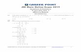 JEE Main Online Exam 2019 - Career Pointcareerpoint.ac.in/studentparentzone/2019/jee-main/JEE... · 2019-04-18 · JEE Main Online Paper Q.5 If the tangent to the parabola y 2 = x