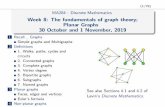 Week 8: The fundamentals of graph theory; Planar Graphs ...niall/MA284/Week08.pdf · These questions are based on exercises in Section 4.1 of Levin’s Discrete Mathematics. Solutions