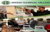 Arusha Technical College - PROSPECTUS 2017/2018 PROSPECTUS.… · Arusha Technical College - PROSPECTUS 2017/2018 iii VISION The vision of ATC is to be a centre of excellence in training,