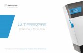 ULT FREEZERS - Axeb · "Plug & play" electronics The cooling unit is mounted on a removable tray. Immediate cooling system substitution is possible and can avoid return of the unit