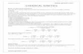 CHEMISTRY NOTES CHEMICAL KINETICS - Gneet kinietics.pdf · The rate of a chemical reaction is proportional to the product of effective concentration ( active mass) of the reacting