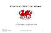 Practical DNS Operations - MENOG · 2017-04-25 · MENOG 7 John Kristoff – Team Cymru 3 One of two critical systems Routing (BGP) and naming (DNS) are by far the two most critical