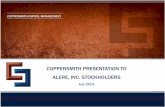 COPPERSMITH PRESENTATION TO ALERE, INC ...PAGE 4 | Coppersmith Capital Management, LLC and the other participants in its solicitation own 7.0% of Alere, Inc. 4th-largest stockholder