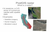 PostGIS raster - RIVM · 2014-12-18 · PostGIS raster In-db or Out-db In-db Raster contents are stored in the database Read-write Works best for smaller rasters (10s of bands) Backup