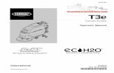 Tennant T3e English Operator Manual Behind... · 2016-01-29 · This manual is furnished with each new model. It provides necessary operation and maintenance instructions. Read this