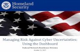 Managing Risk Against Cyber Uncertainties: Using the Dashboard · Awareness, and Risk Scoring (CAESARS) Reference Architecture. CAESARS was a good foundation. DHS expanded upon its