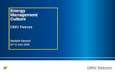 Energy Management Culture - ARPEEarpee.org.ro/wp-content/uploads/2016/05/Prezentare-OMV-Petrom.pdf2 OMV Petrom is an operationally integrated oil & gas company (big producer and consumer)