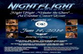 An Outdoor Concert Event - Night Flight · • John Toto, Bass, Vocals (original member) • Tim Pringle, Lead Guitar, Vocals • Brendon D’Arcy, Keyboards Night Flight is still