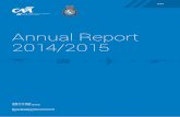 Annual Report 2014/2015 - aviation.govt.nz...Annual Report 2014/2015. F.11. ISSN 1177-6072 ISSN 1177-9403 (Online) ... magazine, when it named them ‘Sweetest Security Staff’ in