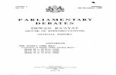 PARLIAMENTARY DEBATESVolume I No. 12 Saturday 5th December, 1959 PARLIAMENTARY DEBATES DEWAN RA'AYAT (HOUSE OF REPRESENTATIVES) OFFICIAL REPORT CONTENTS THE SUPPLY (1960) BILL: Committee
