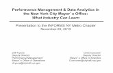 Performance Management & Data Analytics in the New York City Mayor …nymetro.chapter.informs.org/prac_cor_pubs/11-2013 Perf... · 2013-11-21 · Performance Management & Data Analytics