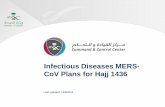 Infectious Diseases MERS- CoV Plans for Hajj 1436 · Disclaimer for use of this document This document: Focuses on protocols to follow during the 1436 Hajj season Focuses on Hajj