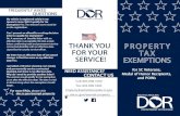 dor.sc.gov · Prisoners of War Who qualifies? - Prisoners of War from WWI, WWII, Korean War, or Vietnam War What do I qualify for? -Tax exemption on home and land, up to one acre