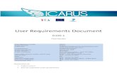 User Requirements Document - Icarus Project · Deliverable 100.1 – V 8.0 Page 3 Acronyms & Definitions AIIMS Australasian Inter-Service Incident Management System C2I Command, Control