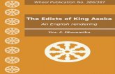 The Edicts of King - Noble Path · 2019-10-30 · written in Aramaic and Greek. Asoka’s edicts, which comprise the earliest decipherable corpus of written documents from India,