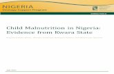 Child Malnutrition in Nigeria: Evidence from Kwara State · Food security is defined as “a situation that exists when all people, at all times, have physical, social, and economic