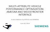 MULTI-ATTRIBUTE VEHICLE PERFORMANCE OPTIMIZATION: … · 2014-06-30 · Integration and Process Automation The modeFRONTIER workflow guarantees formalization and management of all