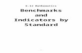 K-12 Mathematics€¦  · Web viewBenchmarks and Indicators by Standard Benchmarks. Number, Number Sense and Operations Standard. Students demonstrate number sense, including an