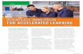WORKPLACE IMMERSION FOR ACCELERATED …...Feature flexible enough to allow for individual dif-ferences in preparation level, interest and goals. One of the strengths of accelerated