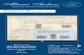 Alliance Auctions · Alliance Auctions 3 Terms of Business Purchasers n The auction is conducted under the Philatelic Auctioneers Standard Terms and Conditions of Sale (1973 Revision).