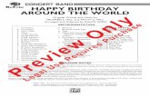 ConCert BAnD HAPPY BIRTHdAY AROUNd THE WORld · ConCert BAnD Please note: Our band and orchestra music is now being collated by an automatic high-speed system. The enclosed parts