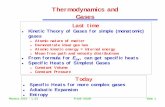 Thermodynamics and Gases - Nevis Laboratoriessciulli/Physics1401/lectures/Lecture23disp.pdfPhysics 1401 - L 23 Frank Sciulli slide 1 Thermodynamics and Gases Last time l Kinetic Theory