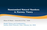 Nonstandard Natural Numbers in Ramsey Theorymodvac18.math.ens.fr/slides/DiNasso.pdfNonstandard Natural Numbers in Ramsey Theory Mauro Di Nasso { Universit a di Pisa { Italia Model