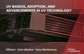 UV BASICS, ADOPTION, AND ADVANCEMENTS IN UV TECHNOLOGY · SUMMARY Advancements in UV make it more cost effective: 1. Lower lamp count lower maintenance & cost 2. Simple & reliable